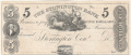 United States Of America The Stonington Bank 5 Dollars, 18 - - 